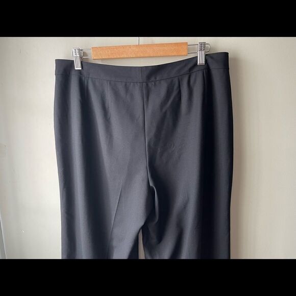 𝅺st John Caviar black wide leg wool pants size 10 - Picture 4 of 12
